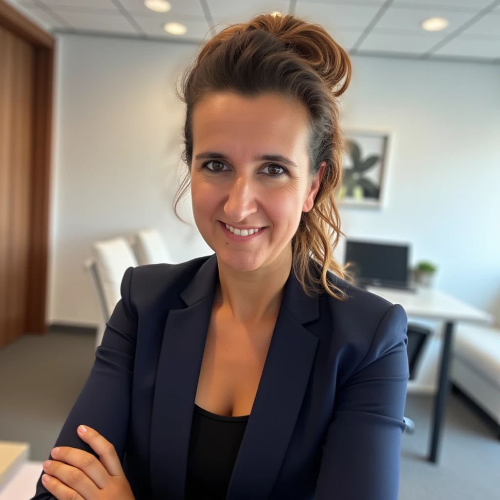 Sandra Ramsauer im Büro